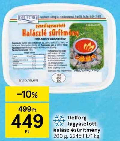 Delforg fagyasztott halászlé sűrítmény