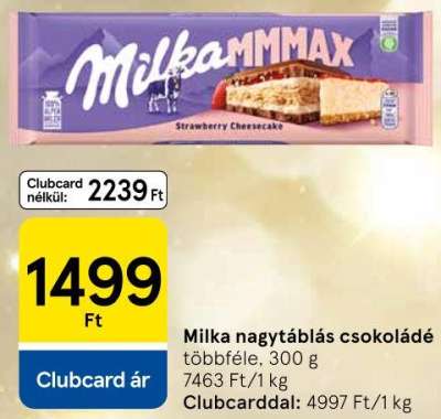 Milka nagytáblás csokoládé