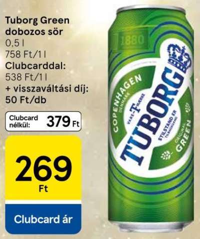 Tuborg Green dobozos sör