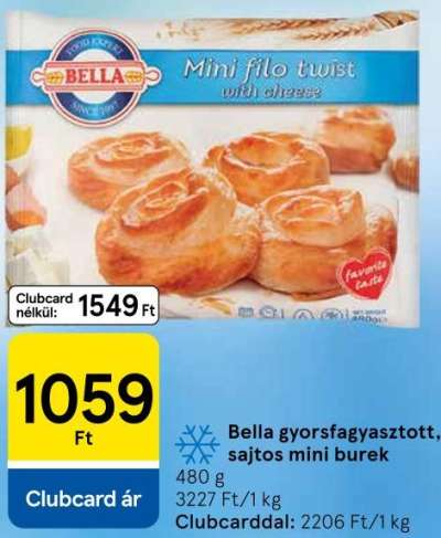 Bella sajtos mini burek