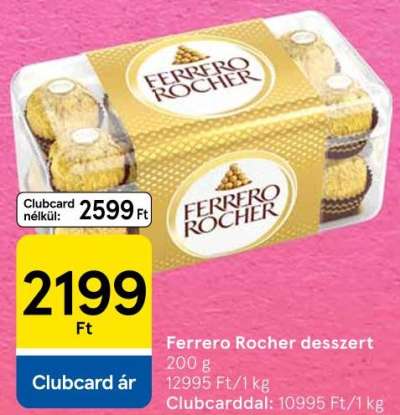 Ferrero Rocher desszert