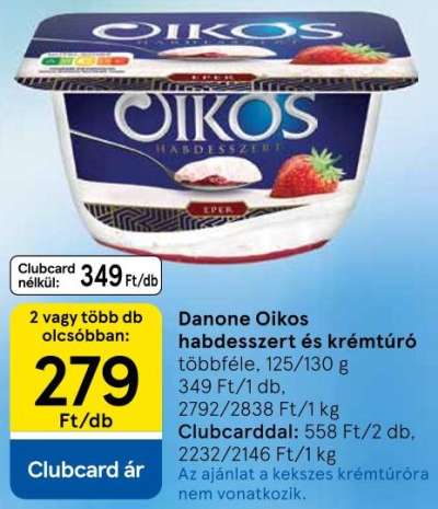 Danone Oikos habdesszert és krémtúró