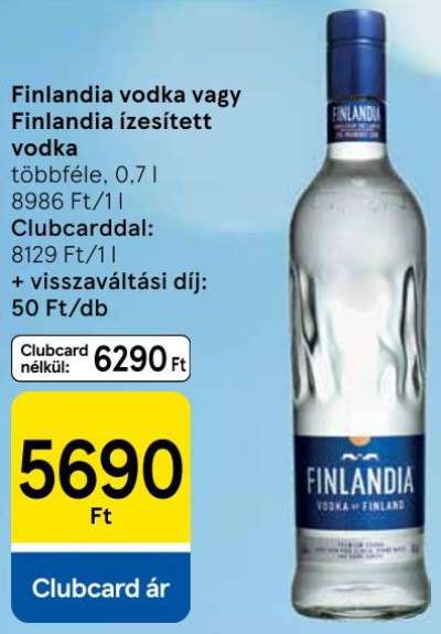 Finlandia vodka vagy Finlandia ízesített vodka