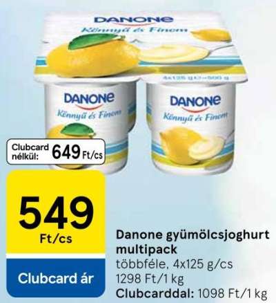 Danone gyümölcsjoghurt multipack