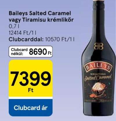 Baileys Salted Caramel vagy Tiramisu krémlikőr