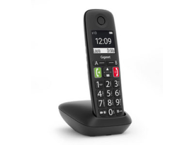 Gigaset E290 DECT Telefon, fekete