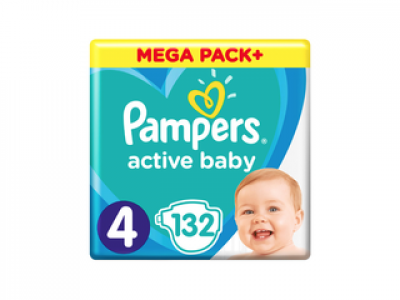 Pampers Megabox Plus pelenka, 4-es méret,132 db