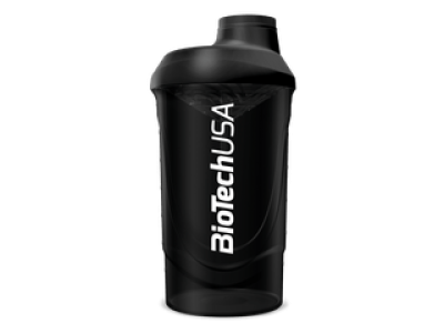 BioTechUSA Wave Shaker keverőpalack, 600 ml, fekete-füst