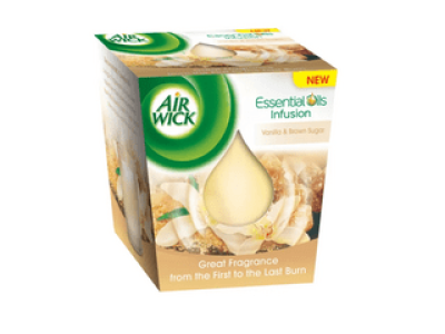 Air Wick illatgyertya vanília és barnacukor, 105g