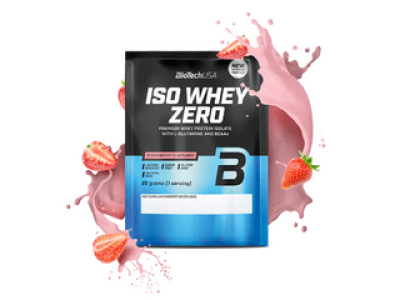 BiotechUSA Iso Whey Zero Fehérje, 25 g, eper