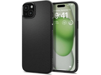 Spigen ACS08066 iPhone 16 Plus Szilikon tok, fekete