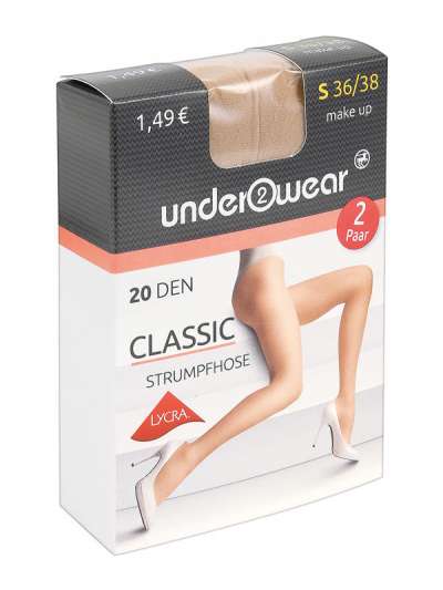 Underwear Classic 20 Den Make Up 36-38 Harisnya - 2 db
