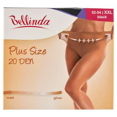 Bellinda Plus Size harisnya, fekete XXL - 1 db