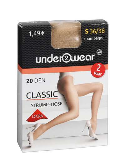 Underwear Classic 20 Den Champagner S Harisnya - 2 db