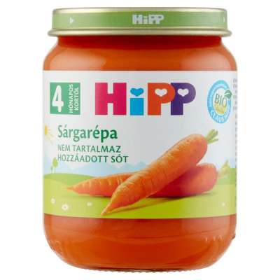 Hipp Bio bébiétel sárgarépával 4 hónapos kortól - 125 g