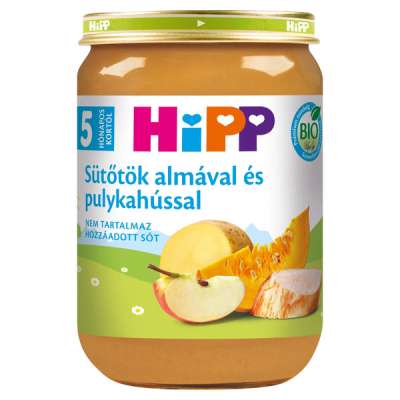 Hipp Bébiétel Sütotök Pulykahús Ízesítéssel 5 Hónapos Kortól - 190 g