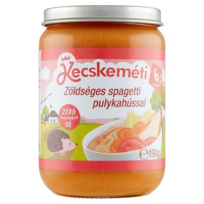 Kecskeméti bébiétel zöldséges spagetti pulykahús ízesítéssel 6 hónapos kortól - 190 g