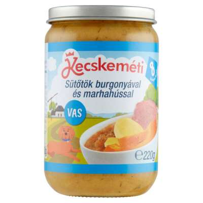 Kecskeméti bébiétel sütőtökkel, burgonyával és marhahússal 8 hónapos kortól - 220 g
