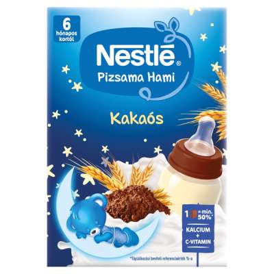 Nestlé Pizsama Hami Folyékony Gabonás Bébiétel Kakaós Ízű 6 Hónapos Kortól - 2x200 ml