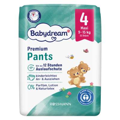 Babydream Maxi bugyipelenka 4-es méret, 9-15 kg - 22 db