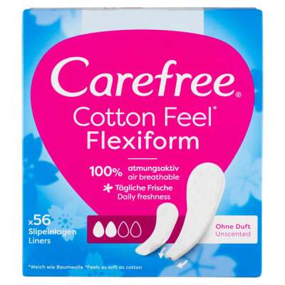 Carefree Cotton Flexiform illatmentes tisztasági betét - 56 db