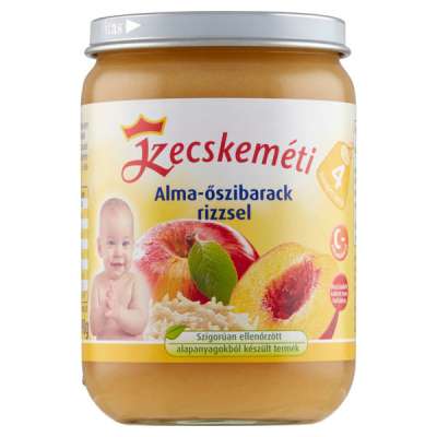 Kecskeméti gyümölcspép alma - őszibarack rizzsel 4 hónapos kortól - 190 g