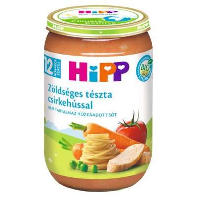 Hipp bébiétel zöldséges tészta csirkehússal 12 hónapos kortól - 220 g