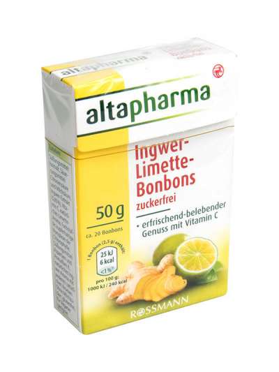 Altapharma Gyömbér-Lime Cukorka - 50 g