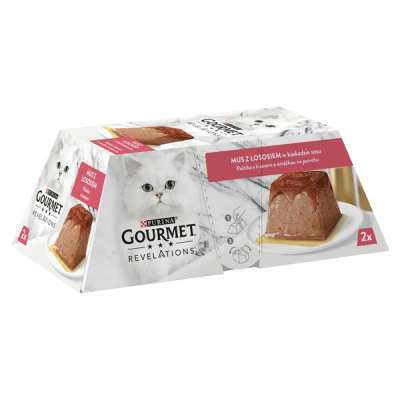 Gourmet Revelations pástétom konzerv macskáknak lazaccal és szósszal (2x57 g) - 114 g