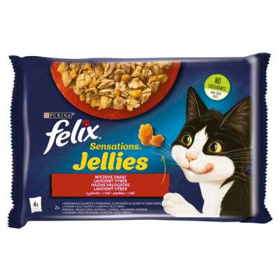 Felix Sensations alutasak macskáknak, házias válogatás 4x85 g - 340 g
