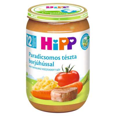 Hipp bébiétel paradicsomos tészta borjúhússal 12 hónapos kortól - 220 g