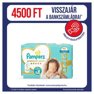 Pampers Premium Care pelenka 1-2,5 kg, méret: 0 - 30 db
