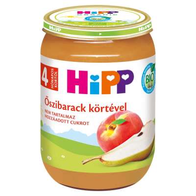 Hipp bébiétel őszibarackkel és körtével 4 hónapos kortól - 190 g