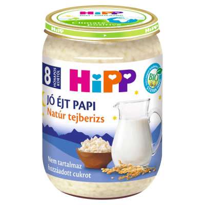 Hipp natúr tejberizs 8 hónapos kortól - 190 g