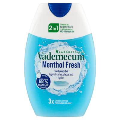 Vademecum Menthol Fresh 2in1 fogkrém - 75 ml