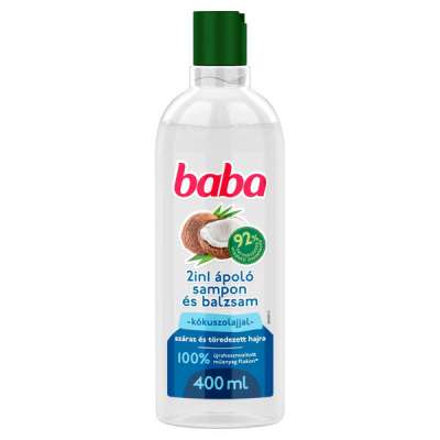 Baba 2in1 ápoló sampon és balzsam kókuszolajjal - 400 ml