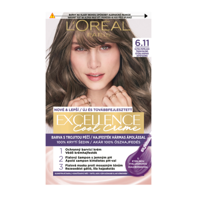 L'Oréal Paris Excellence Cool Creme 6.11 extra hamvas sötétszőke - 1 db