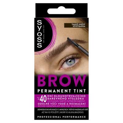 Syoss brow tint sötétbarna szemöldökfesték - 1 db