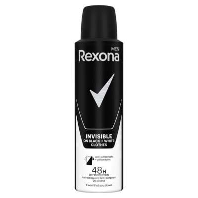 Rexona Men Invisible Black + White 48H férfi izzadásgátló dezodor - 150 ml
