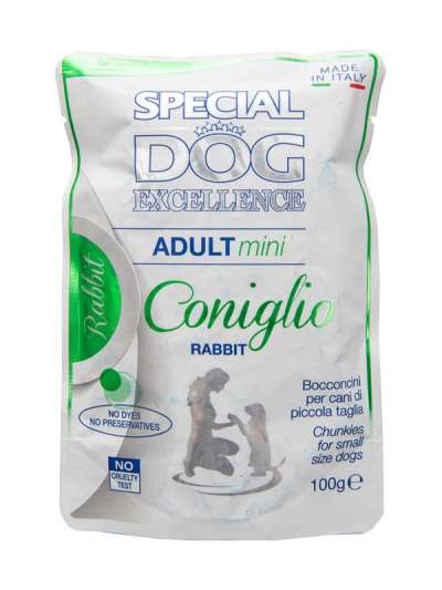 Special Dog Excellence Adult Mini Pouch alutasak kutyáknak, nyúl - 100 g