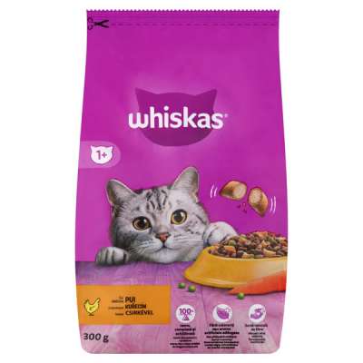 Whiskas szárazeledel felnőtt macskák számára csirkével - 300 g