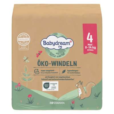 Babydream Öko nadrágpelenka 4-es méret, 8-14 kg - 30 db