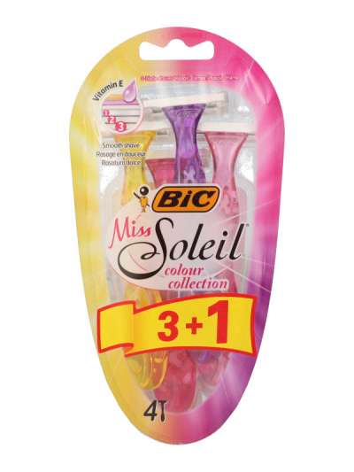 Bic Miss Soleil Color női eldobható borotva 3 pengés 3+1 - 4 db