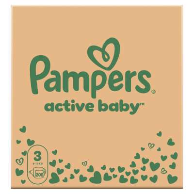 Pampers Active Baby pelenka 6-10 kg, méret: 3 - 208 db