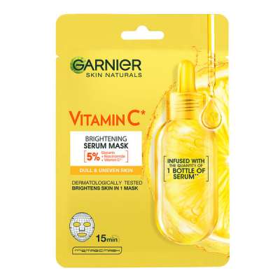 Garnier Skin Naturals Ragyogást adó fátyolmaszk C-vitaminnal - 28 g