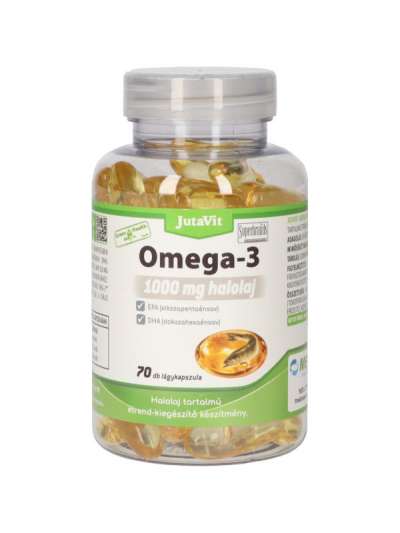 Jutavit Green&Health Omega-3 1000 mg halolaj étrend-kiegészítő lágykapszula - 70 db