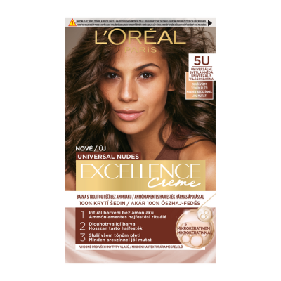 L'Oréal Paris Excellence Creme Universal Nudes krémhajfesték /5U világosbarna - 1 db