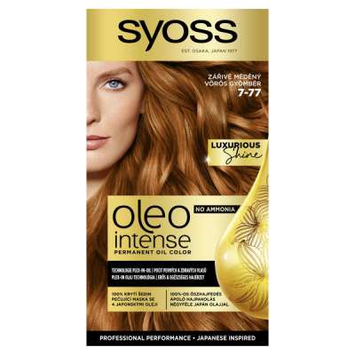 Syoss Oleo Intense tartós hajfesték, 7-77 vörös gyömbér - 1 db