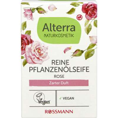 Alterra rózsás növényi olajszappan - 100 g