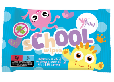Silky School nedves törlőkendő - 15 db